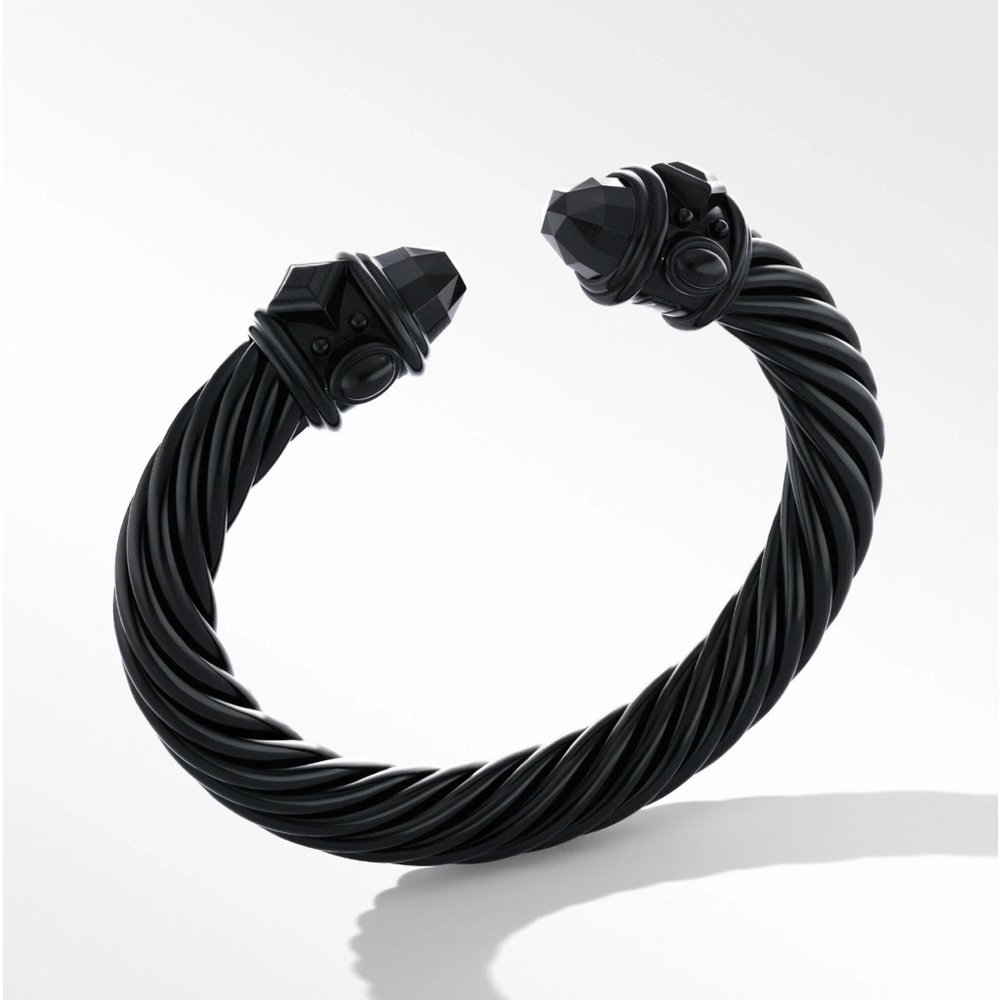 EUC DAVID YURMAN 10 mm Black Aluminum Renaissance Cable Bangle
